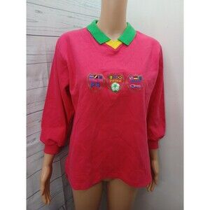 Paul Simon Pink Rugby Shirt XXL Long Sleeve Football Team Sportswear High Class